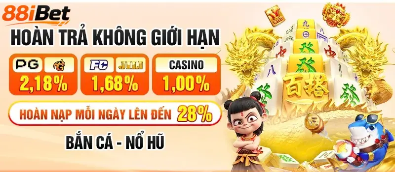 88ibet banner khuyến mãi mới cập nhật hoàn trả mỗi ngày lên đến 28% - banner trên mobile